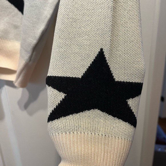 Knitted Long Sleeve Sweater Crew Neck Cute Star Printed Pullover - Picture 4 of 7